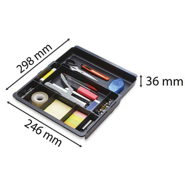 Drawer Organizer Exacompta DRAWINSERT 24,6 x 29,8 x 3,6 cm Plastic Black (6 Units)