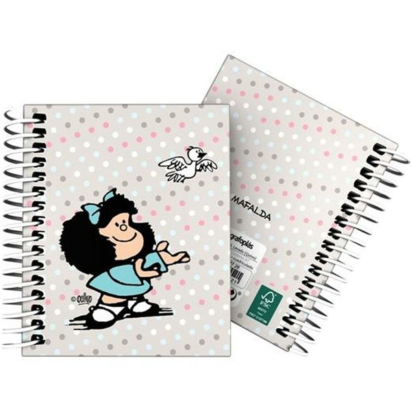 Notebook Mafalda Bird Multicolour A7 100 Sheets