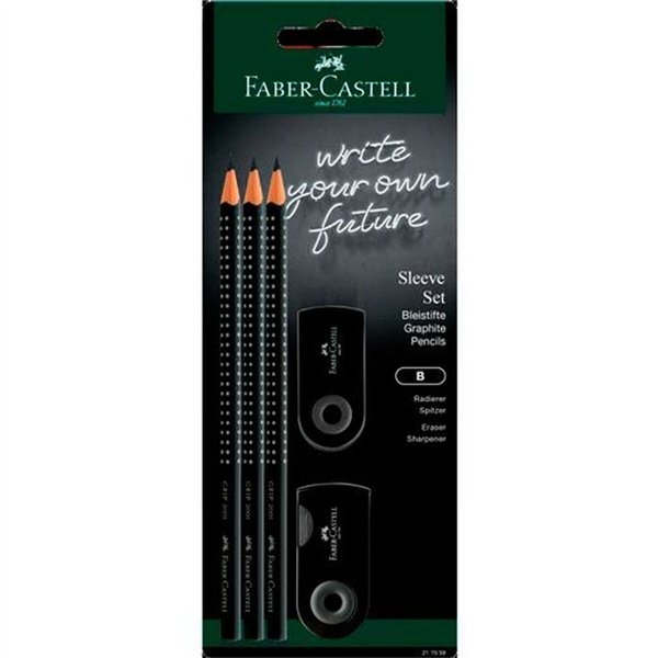 Pencil Set Faber-Castell Black Triangular B 5 Pieces