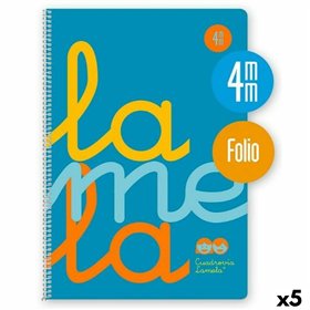 Book of Rings Lamela Blue Din A4 80 Sheets (5 Units)