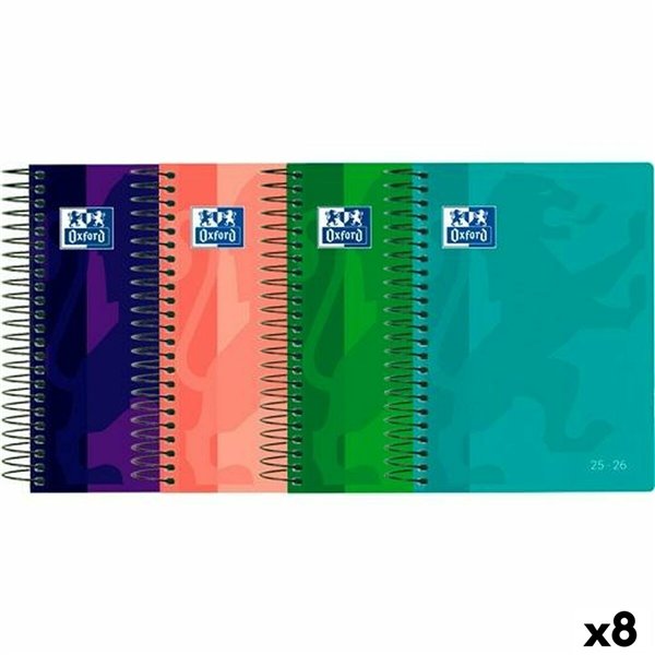 Diary Oxford 1/8 12 x 18 cm 2025-2026 (8 Units)