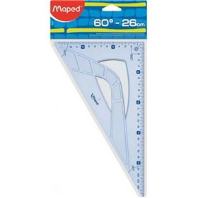 Triangle Maped GEOMETRIC 60º Transparent 26 cm (20 Units)