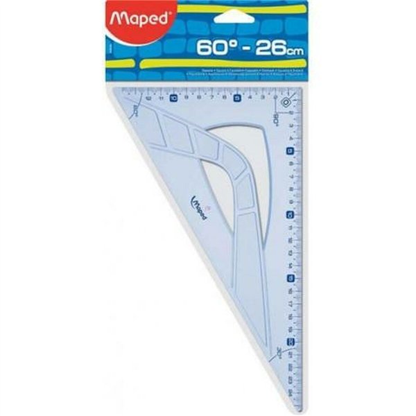 Triangle Maped GEOMETRIC 60º Transparent 26 cm (20 Units)