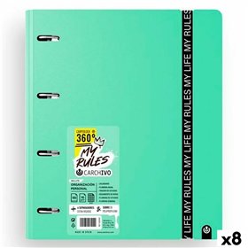 Ring binder Carchivo CARPEBLOCK 360 MY RULES Jade A4 (8 Units)