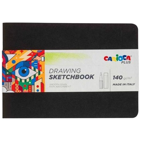 Drawing Pad Carioca SKETCHBOOK Black A5 20 Sheets (20 Units)