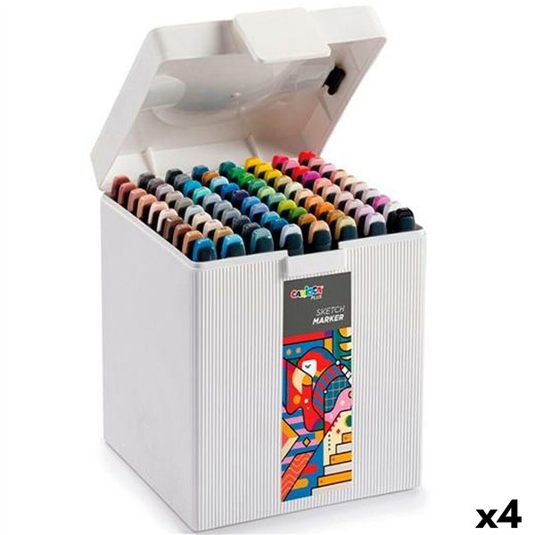 Set of Felt Tip Pens Carioca PLUS SKETCH MARKER Multicolour 80 Pieces (4 Units)