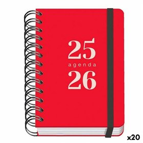 Diary DOHE GRAMMAR Red A6 120 x 170 mm 2025-2026 (20 Units)