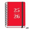 Diary DOHE GRAMMAR Red A6 120 x 170 mm 2025-2026 (20 Units)