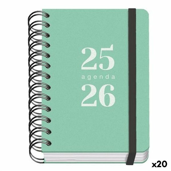 Diary DOHE GRAMMAR Green A6 120 x 170 mm 2025-2026 (20 Units)