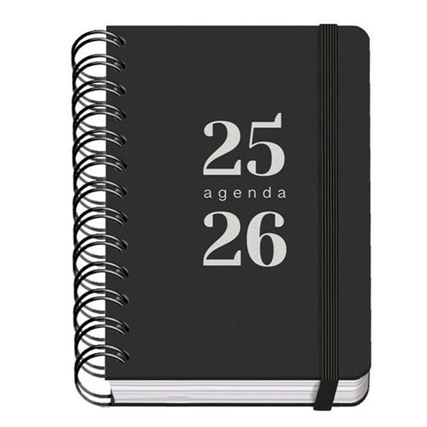 Diary DOHE GRAMMAR Black A6 120 x 170 mm 2025-2026 (20 Units)