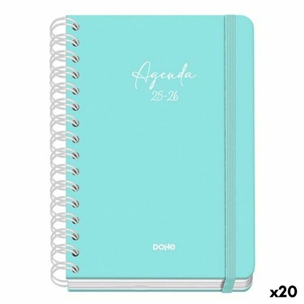 Diary DOHE SERENITY WIRE´O Green A5 150 x 210 mm 2025-2026 (20 Units)