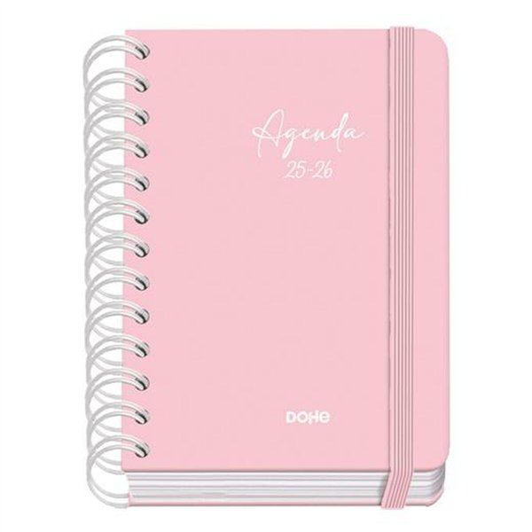 Diary DOHE SERENITY WIRE´O Pink A6 120 x 170 mm 2025-2026 (20 Units)