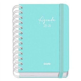 Diary DOHE SERENITY WIRE´O Green A6 120 x 170 mm 2025-2026 (20 Units)
