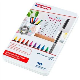 Set of Felt Tip Pens Edding Multicolour 10 Pieces (24 Units)