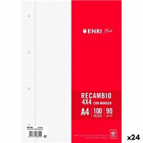 Replacement sheets ENRI White A4 100 Sheets (24 Units)