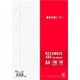 Replacement sheets ENRI White A4 100 Sheets (24 Units)