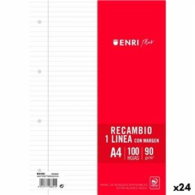 Replacement sheets ENRI White A4 100 Sheets (24 Units)