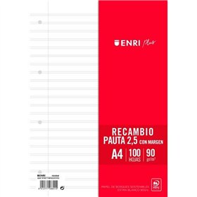 Replacement sheets ENRI White A4 100 Sheets (24 Units)