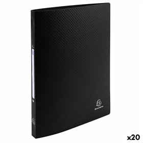 Ring binder Exacompta Black A4 (20 Units)