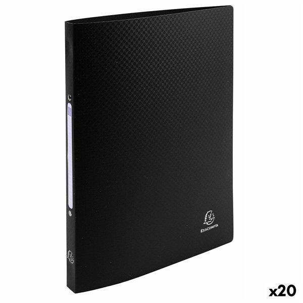 Ring binder Exacompta Black A4 (20 Units)