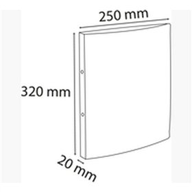 Ring binder Exacompta Black A4 (20 Units)