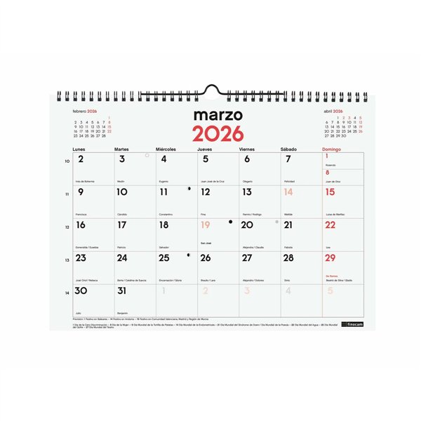 Wall calendar Finocam