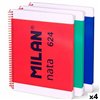 Set of exercise books Milan Multicolour A4 80 Sheets 3 Pieces (4 Units)