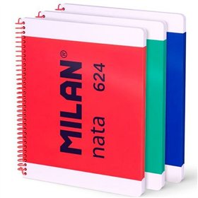 Set of exercise books Milan Multicolour A4 80 Sheets 3 Pieces (4 Units)