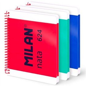 Set of exercise books Milan Multicolour A5 80 Sheets 3 Pieces (6 Units)