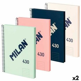 Set of exercise books Milan A4 80 Sheets 4 Pieces (2 Units)