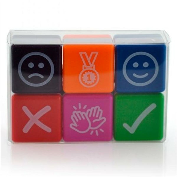 Stamps Office Box Icons Multicolour 2,5 x 2,5 cm 6 Pieces