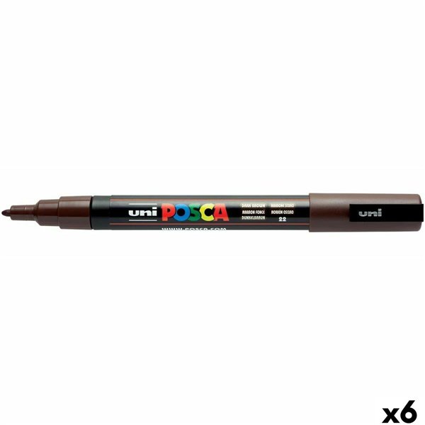 Marker POSCA PC-3M Dark brown (6 Units)