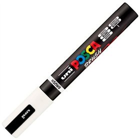 Marker BRUSH POSCA PC-5BR White (6 Units)