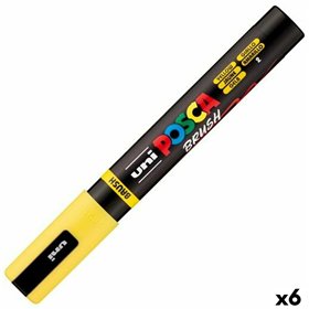 Marker BRUSH POSCA PC-5BR Yellow (6 Units)