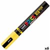 Marker BRUSH POSCA PC-5BR Yellow (6 Units)