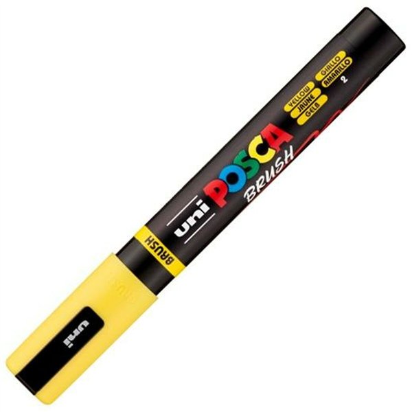 Marker BRUSH POSCA PC-5BR Yellow (6 Units)