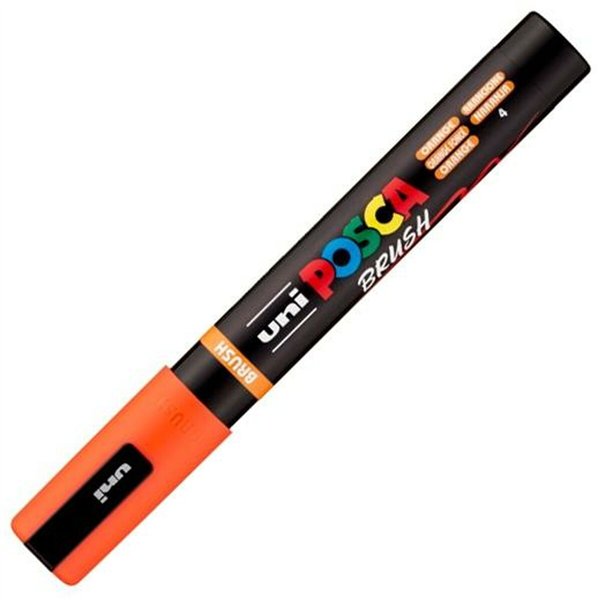 Marker BRUSH POSCA PC-5BR Orange (6 Units)