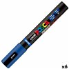 Marker BRUSH POSCA PC-5BR Blue (6 Units)
