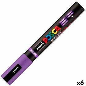 Marker BRUSH POSCA PC-5BR Violet (6 Units)