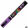 Marker BRUSH POSCA PC-5BR Violet (6 Units)