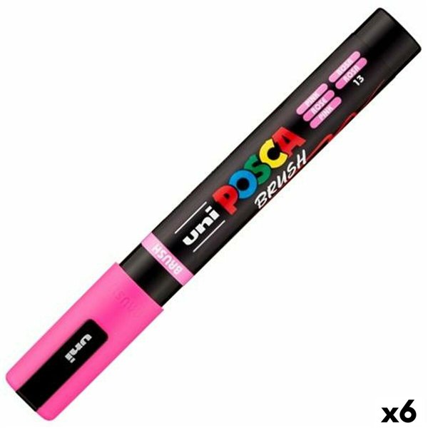 Marker BRUSH POSCA PC-5BR Pink (6 Units)