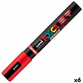 Marker BRUSH POSCA PC-5BR Red (6 Units)