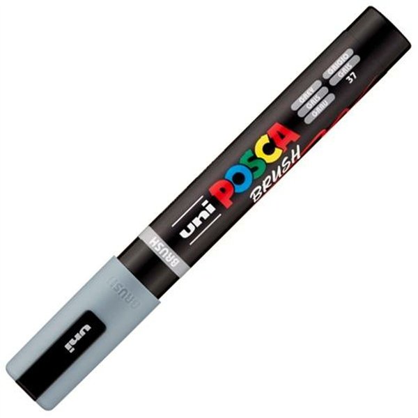 Marker BRUSH POSCA PC-5BR Grey (6 Units)