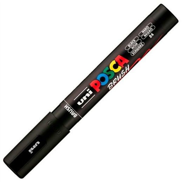 Marker BRUSH POSCA PC-5BR Black (6 Units)