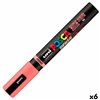Marker BRUSH POSCA PC-5BR Coral (6 Units)