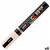 Marker BRUSH POSCA PC-5BR Beige (6 Units)
