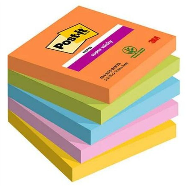 Sticky Notes Post-it Multicolour 76 x 76 mm 5 Pieces (12 Units)