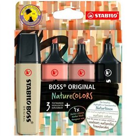 Fluorescent Marker Set Stabilo BOSS ORIGINAL NATURECOLORS Multicolour 4 Pieces (5 Units)