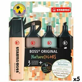 Fluorescent Marker Set Stabilo BOSS ORIGINAL NATURECOLORS Multicolour 4 Pieces (5 Units)