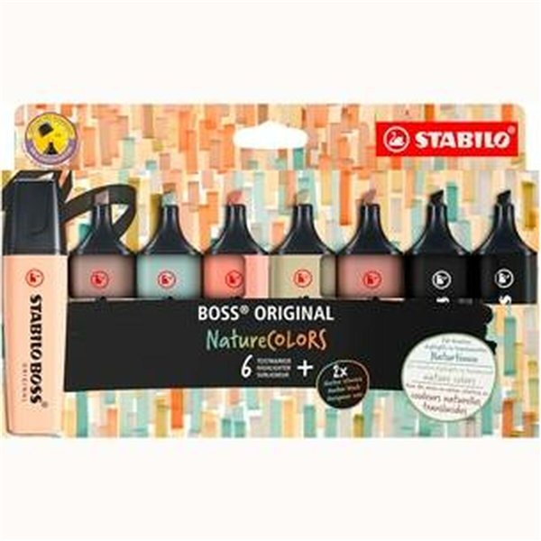 Fluorescent Marker Set Stabilo BOSS ORIGINAL NATURECOLORS Multicolour 8 Pieces (5 Units)
